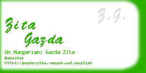 zita gazda business card